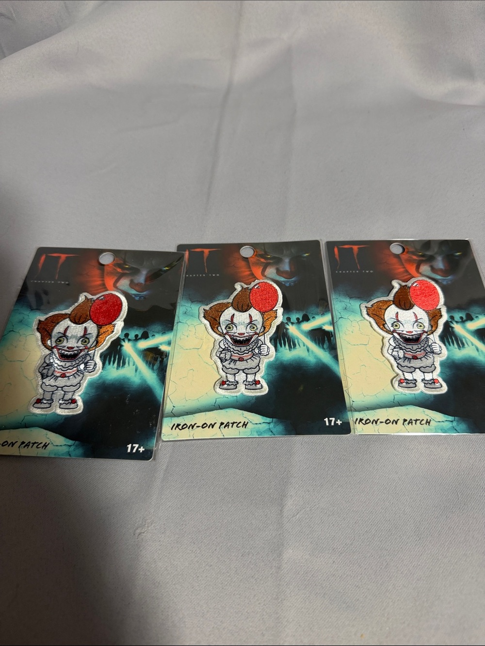 Loungefly IT Horror Clown Iron-On Patch Trio with Red Balloon